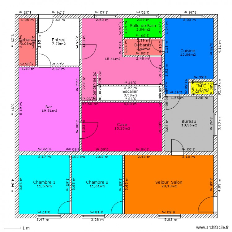 Maison Rez de chaussee 137.40 m². Plan de 0 pièce et 0 m2