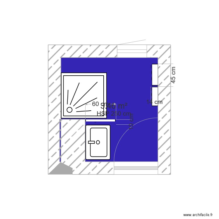 salle de bain. Plan de 0 pièce et 0 m2