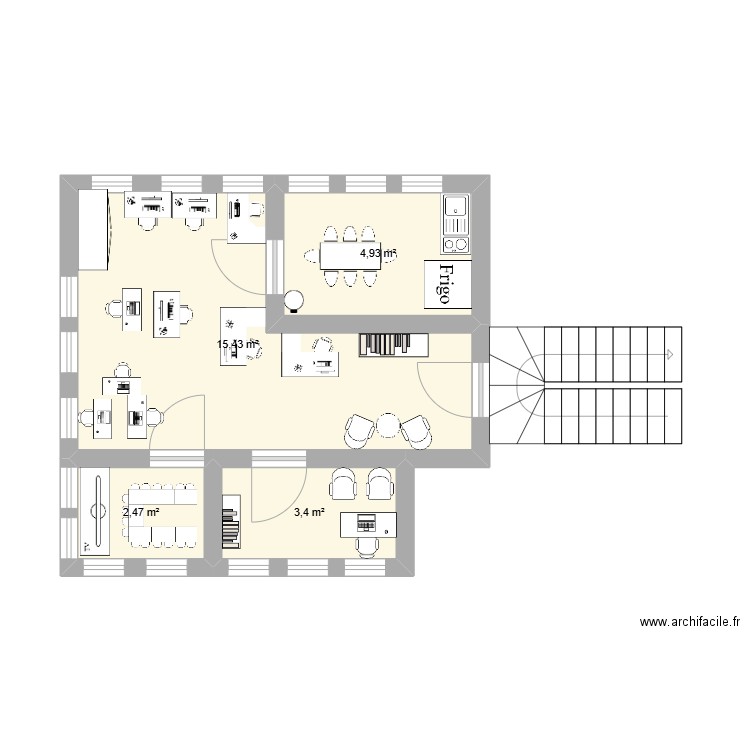 ICEA informatique. Plan de 4 pièces et 26 m2