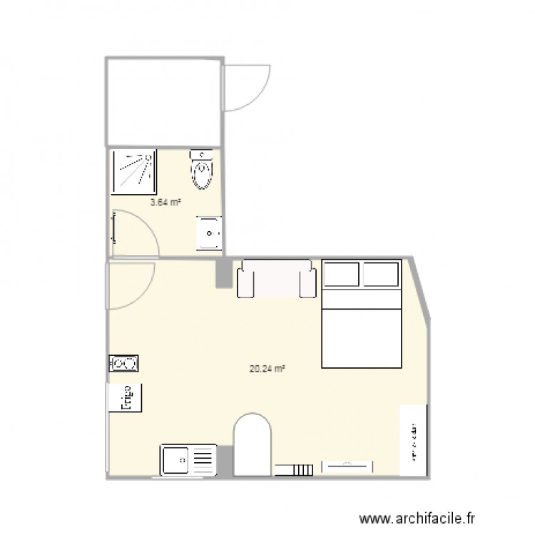 extentoin. Plan de 0 pièce et 0 m2