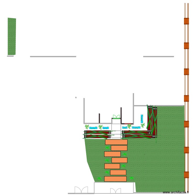 BENSLIMANE V2 Extérieur. Plan de 4 pièces et 88 m2