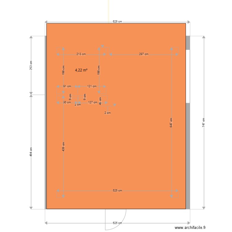 Chalet 2 pers FACADE ENTREE. Plan de 0 pièce et 0 m2