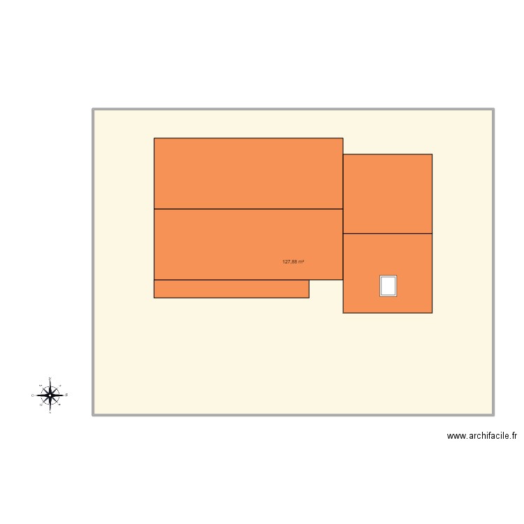 PLAN DE MASSE. Plan de 1 pièce et 128 m2