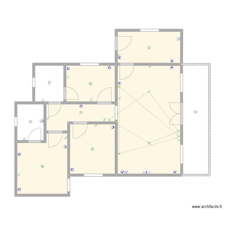 Plan d'électricité. Plan de 0 pièce et 0 m2