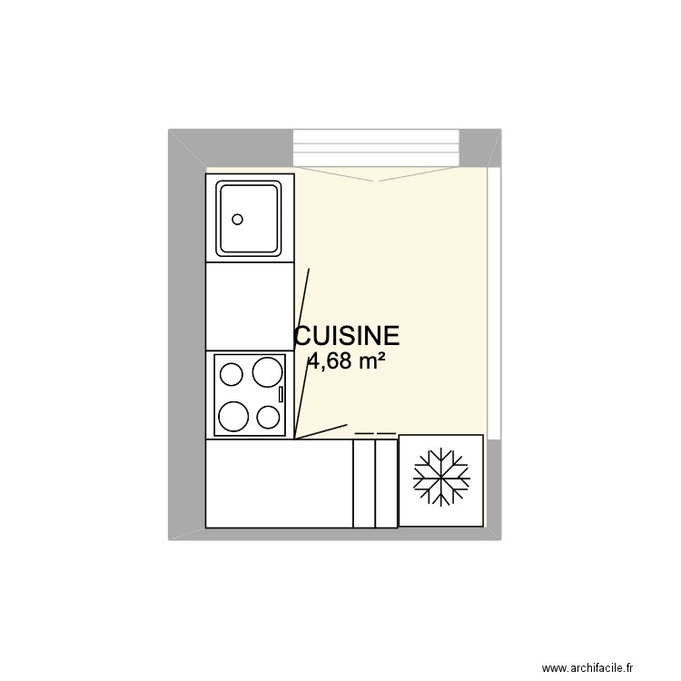 Cuisine Boulogne. Plan de 0 pièce et 0 m2