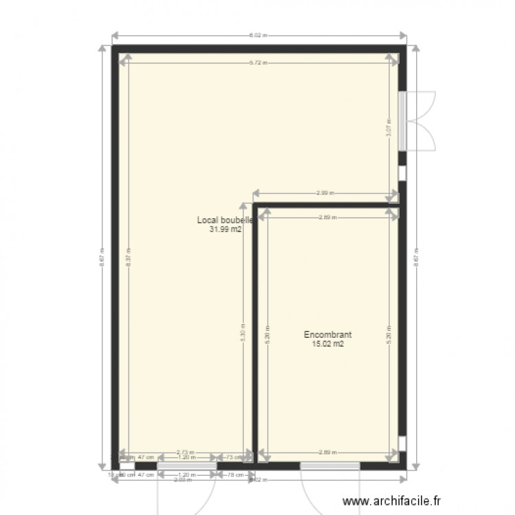 Locaux Poubelles et encombrants. Plan de 0 pièce et 0 m2