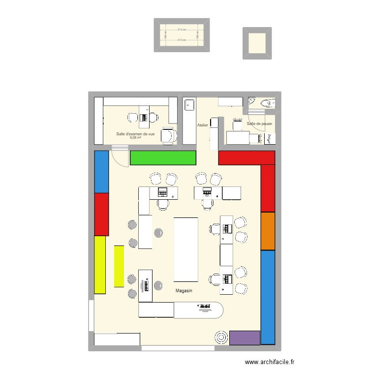 magasin. Plan de 0 pièce et 0 m2