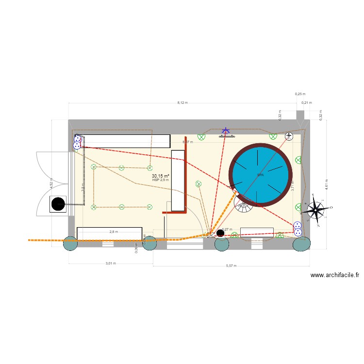 Garage futur. Plan de 0 pièce et 0 m2