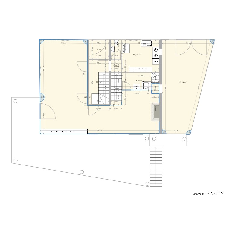 plan Oct 21prévision meublé et terrasse extérieure. Plan de 0 pièce et 0 m2