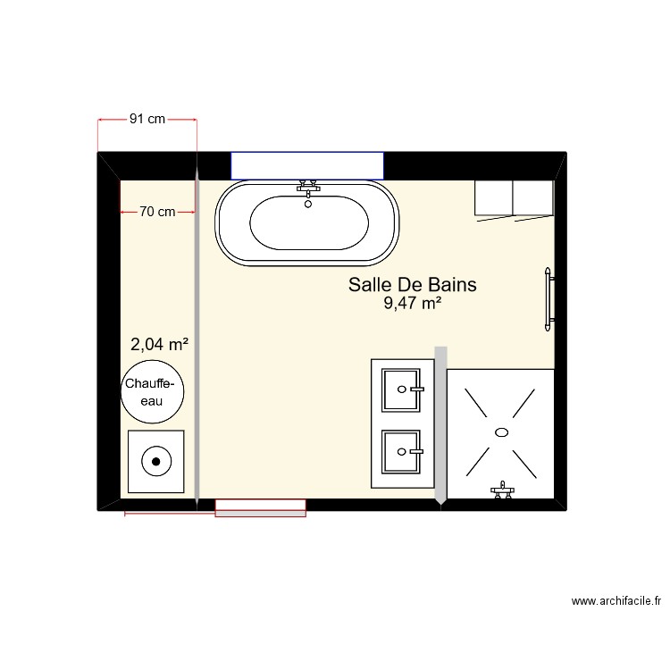 Salle De Bains Camille. Plan de 0 pièce et 0 m2