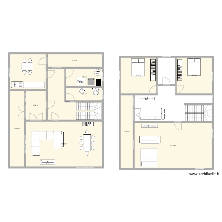 mon projet de retraite. Plan de 12 pièces et 199 m2