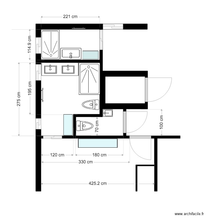 R DE C Salles de bain 4. Plan de 0 pièce et 0 m2