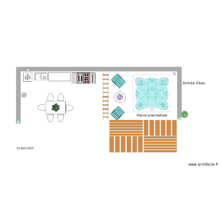 Péau et Jaccuzi. Plan de 0 pièce et 0 m2