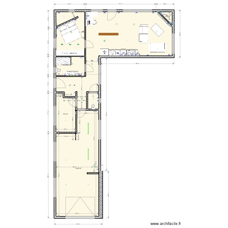 Mont Bonvillers RDC logement princpal ELECTRICITE. Plan de 0 pièce et 0 m2