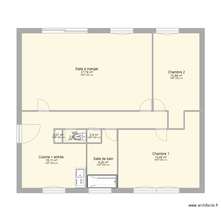 plan Maison Sofiane avant travaux 1. Plan de 0 pièce et 0 m2