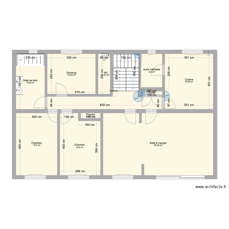 Maison marly. Plan de 11 pièces et 115 m2