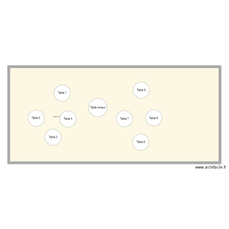 Plan de table mariage. Plan de 1 pièce et 249 m2