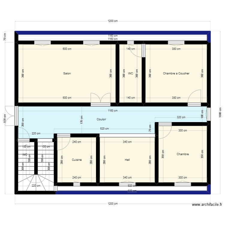 Plan de terrain 12mx10m Clien 218 931 849 858. Plan de 10 pièces et 99 m2