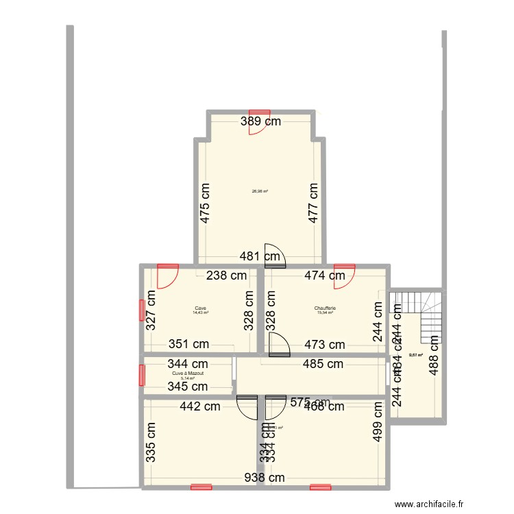 PAIX ETAGE 0 / 7 NON MEUBLE. Plan de 7 pièces et 121 m2