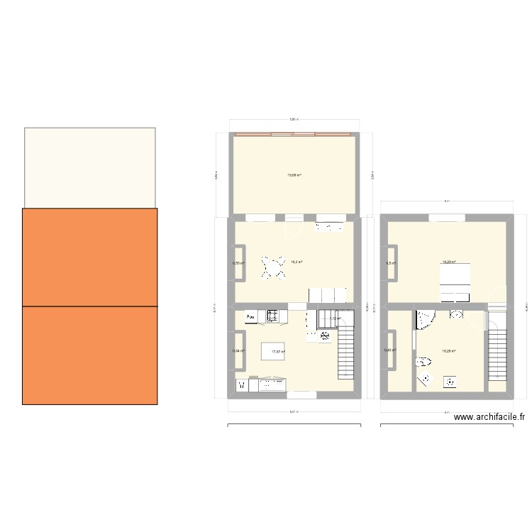 maison. Plan de 10 pièces et 98 m2