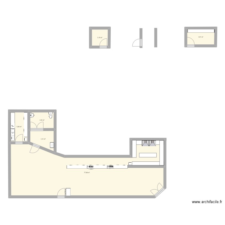 bts YS. Plan de 6 pièces et 101 m2