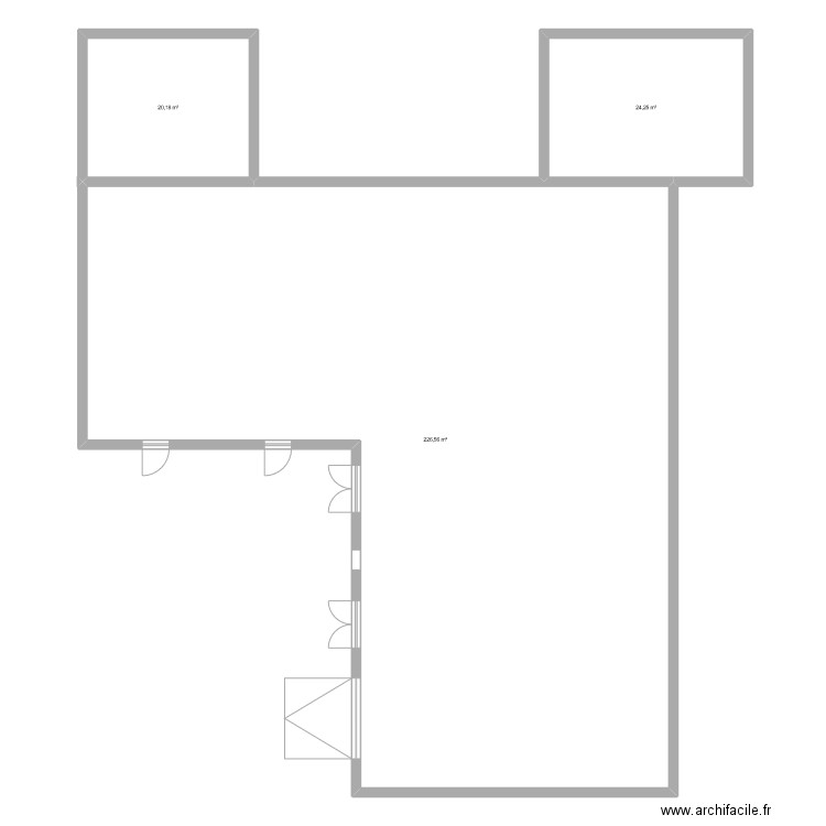 Tournis. Plan de 3 pièces et 271 m2