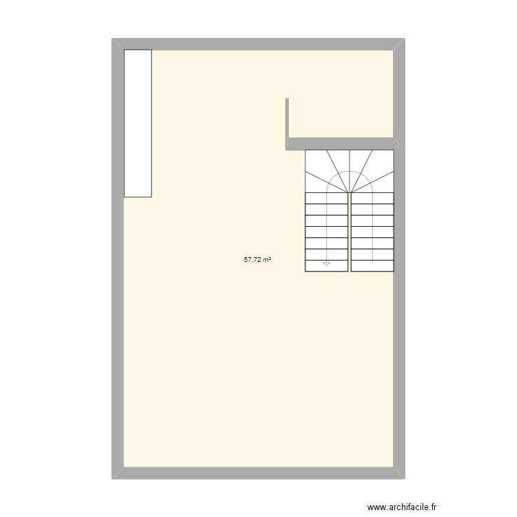 maison . Plan de 1 pièce et 58 m2