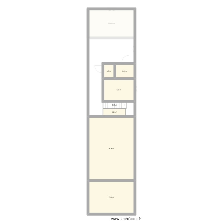 BESSEGHIER. Plan de 17 pièces et 244 m2