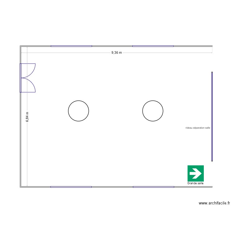 Salle communale ARDRES - Petite - échelle. Plan de 0 pièce et 0 m2