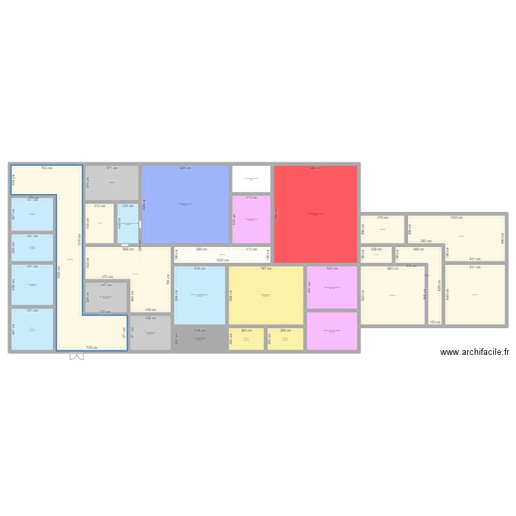 CC SVL. Plan de 29 pièces et 828 m2