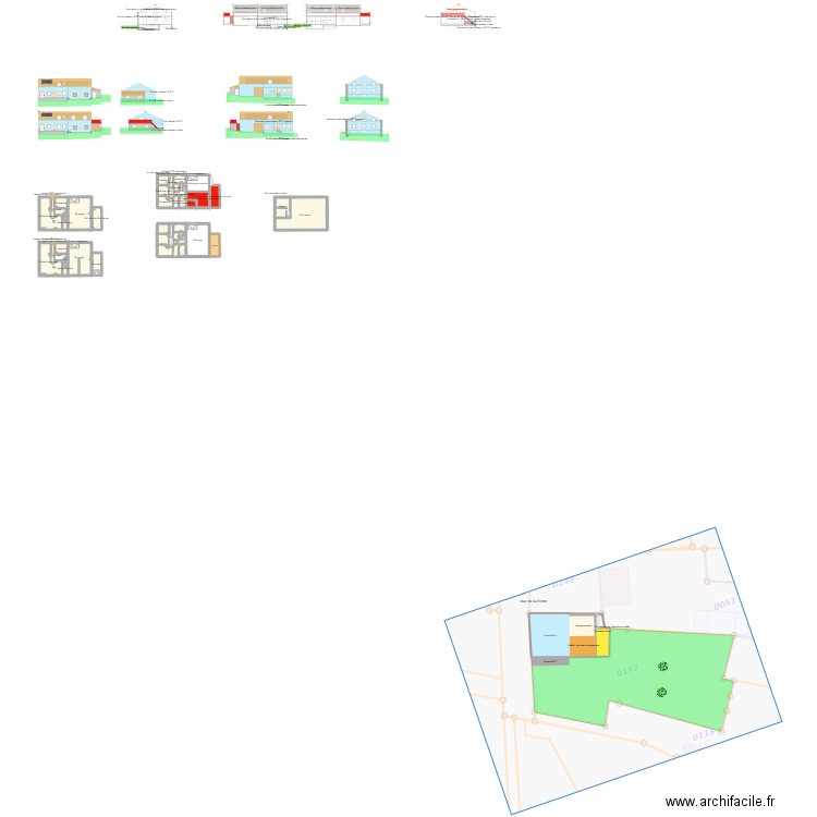 debut 1. Plan de 48 pièces et 2381 m2