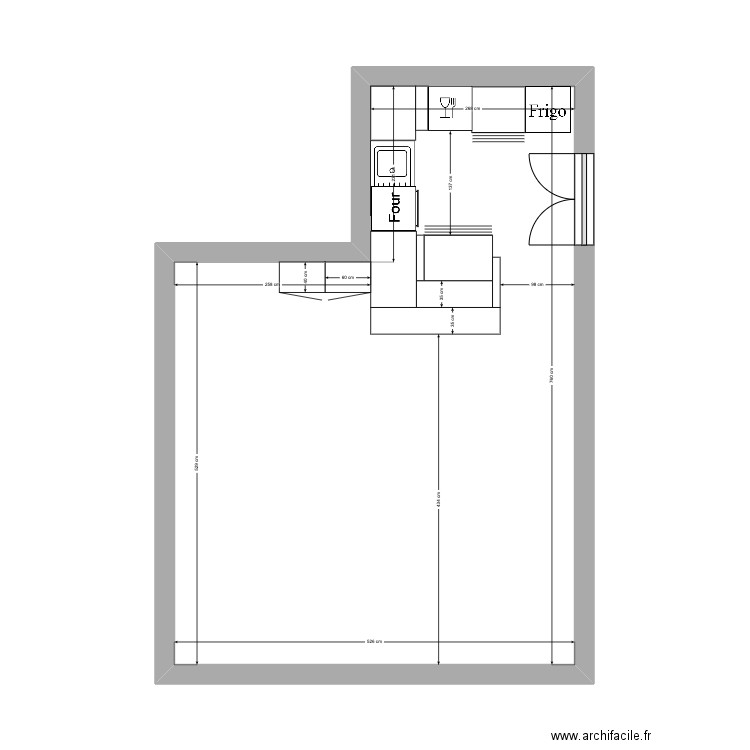 bonnefoy. Plan de 1 pièce et 34 m2