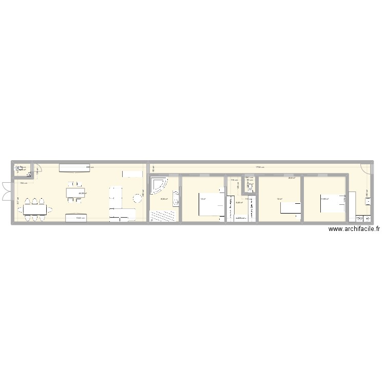 maison. Plan de 9 pièces et 120 m2