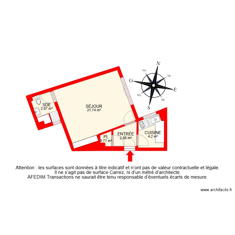 BI19771. Plan de 10 pièces et 35 m2