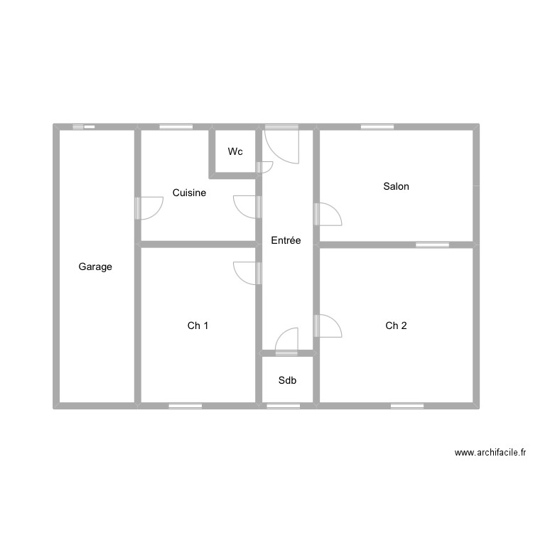 Logement 10. Plan de 8 pièces et 33 m2