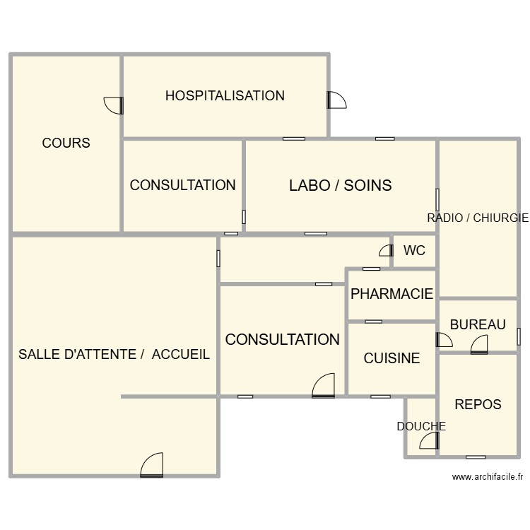 plaan. Plan de 14 pièces et 1435 m2