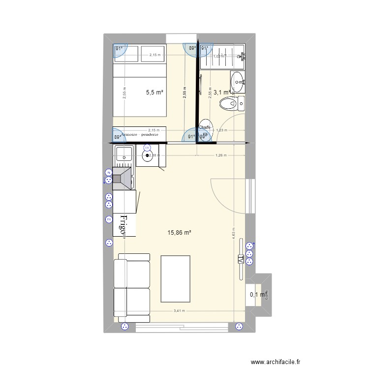 plan appartement chateau do. Plan de 4 pièces et 25 m2