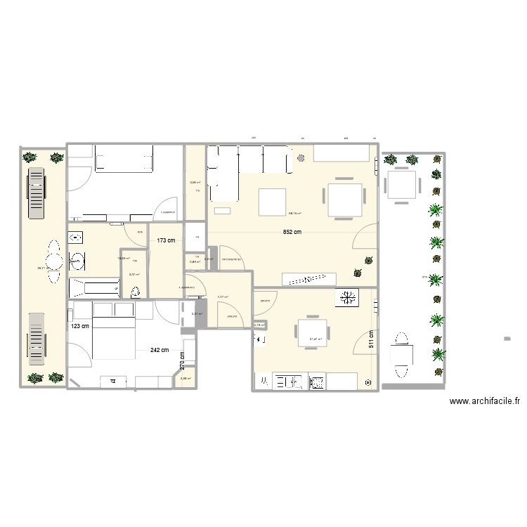 SEJOUR PIE. Plan de 12 pièces et 152 m2