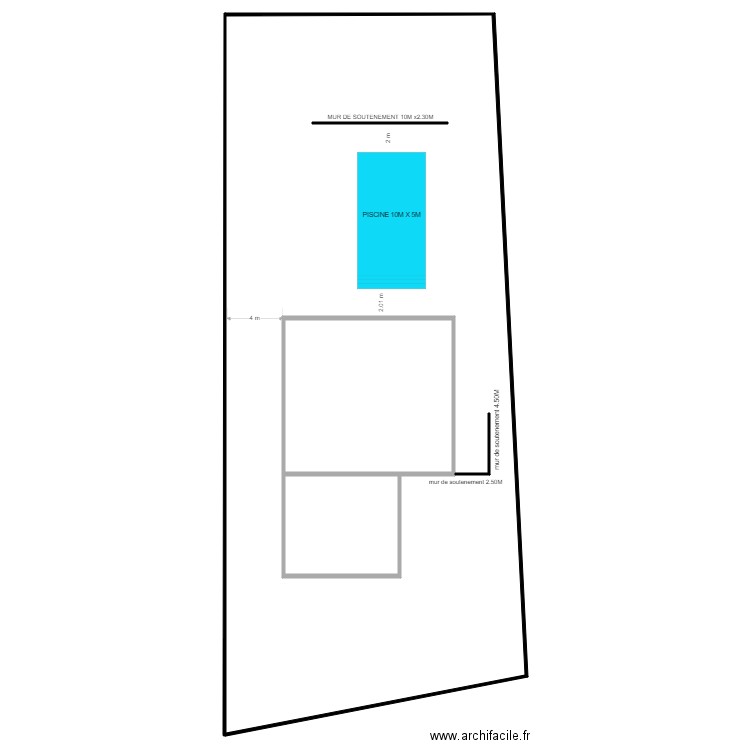 PLAN DE MASSE 41. Plan de 3 pièces et 1245 m2