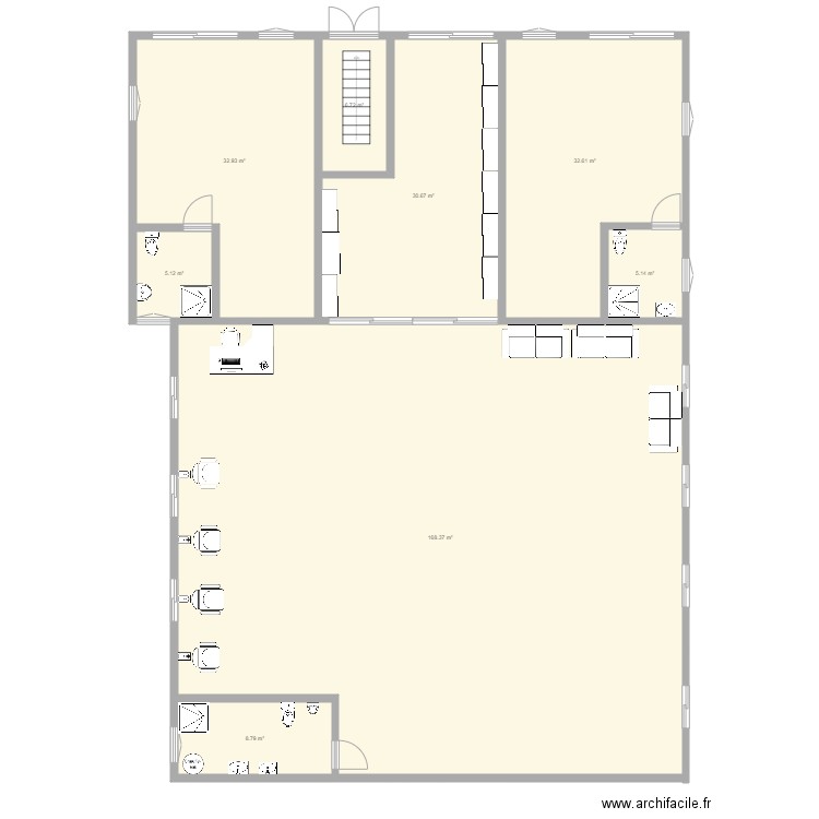 ANDZENG. Plan de 8 pièces et 290 m2