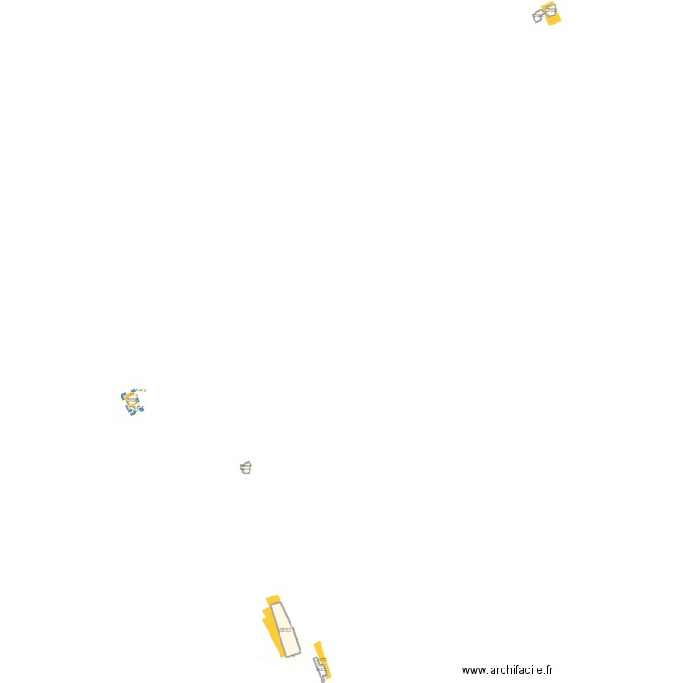 plan de masse. Plan de 6 pièces et 2215 m2