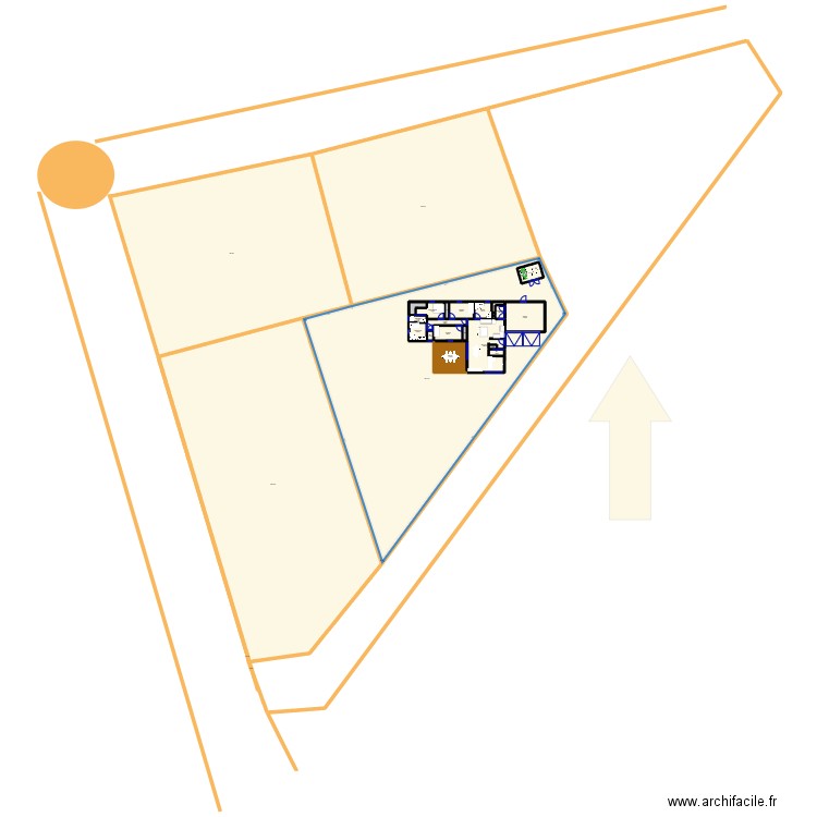 Terrain triangulaire Lagos. Plan de 27 pièces et 3304 m2