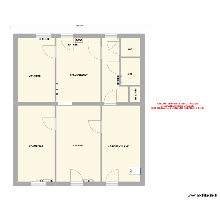 STRAGIOTTI PLAN. Plan de 9 pièces et 71 m2