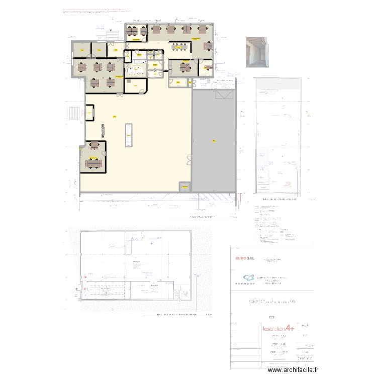 2E6 Annecy RDC  Smax. Plan de 27 pièces et 1205 m2