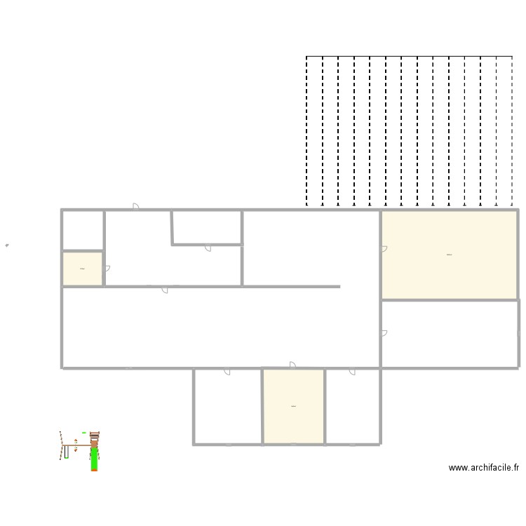 creche flavie ines . Plan de 3 pièces et 373 m2