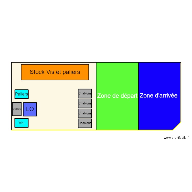 Réorganisation 2. Plan de 12 pièces et 105 m2