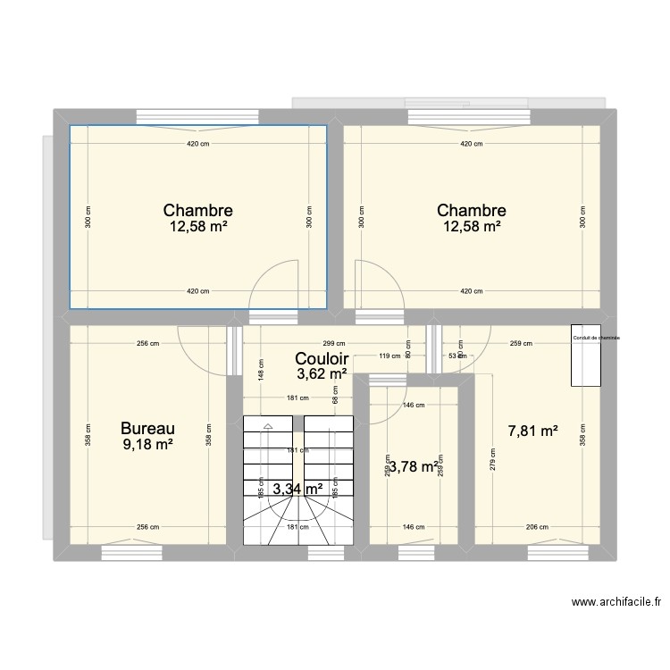 Roumanille. Plan de 13 pièces et 103 m2