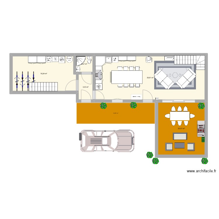 claude3. Plan de 10 pièces et 145 m2