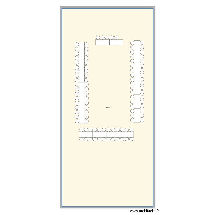 nous . Plan de 1 pièce et 312 m2