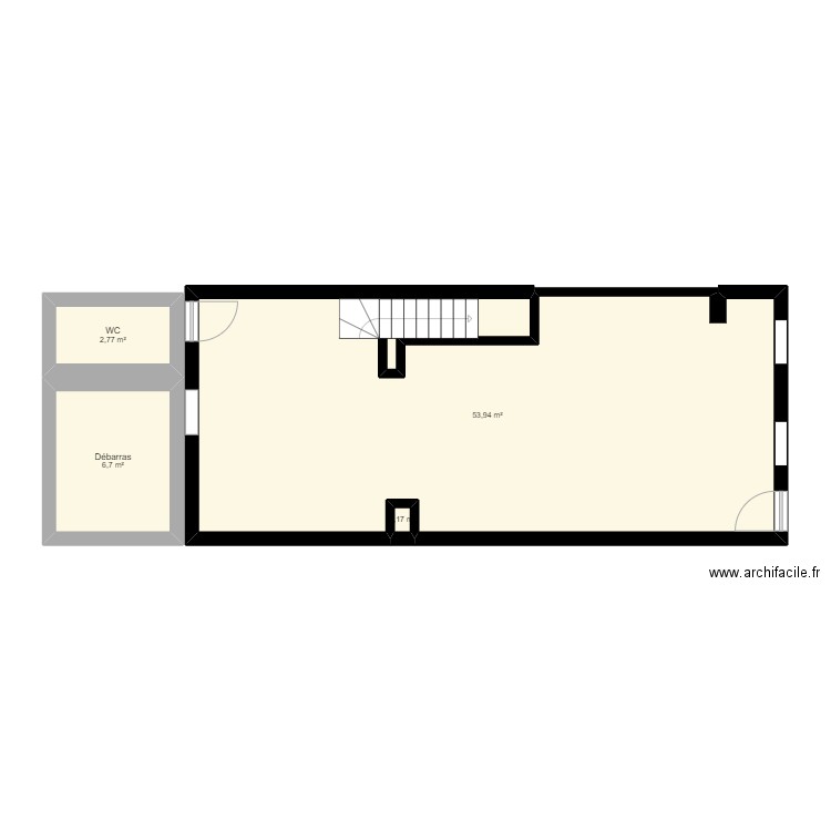 optique leleu. Plan de 4 pièces et 64 m2